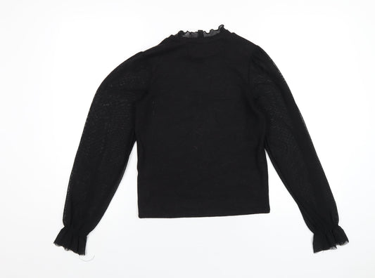 Womens UK Size 6 New Look Black Basic T-Shirt