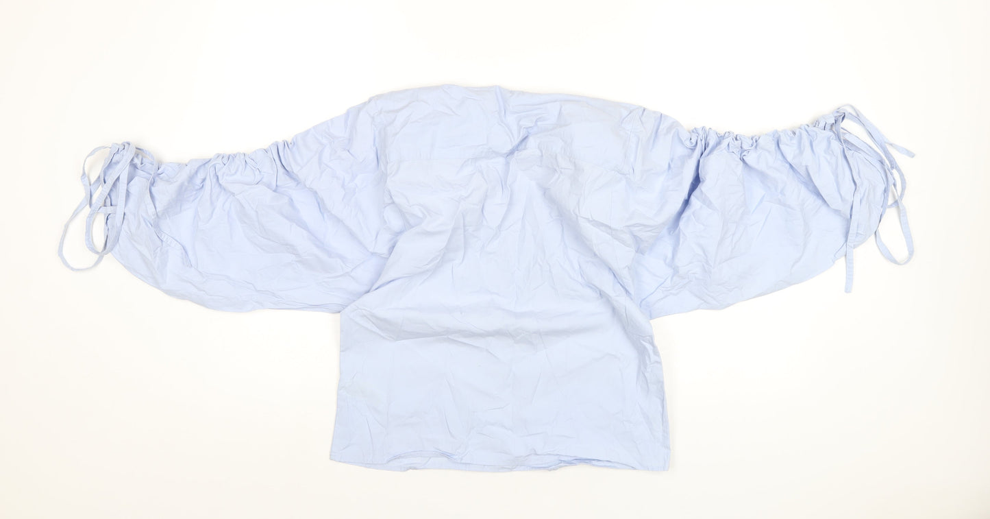 Womens UK Size 8 Marks and Spencer Blue Basic T-Shirt