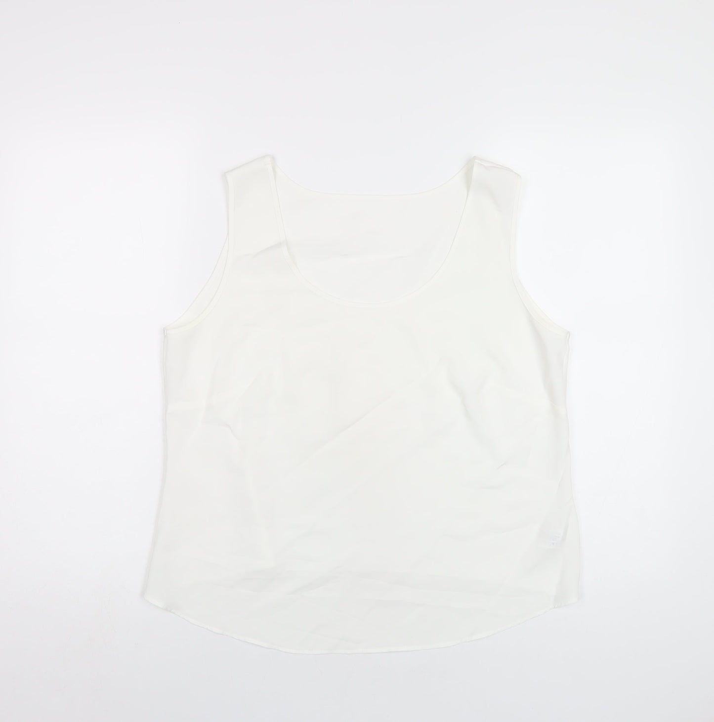 Womens UK Size 16 Marks and Spencer White Basic Tank