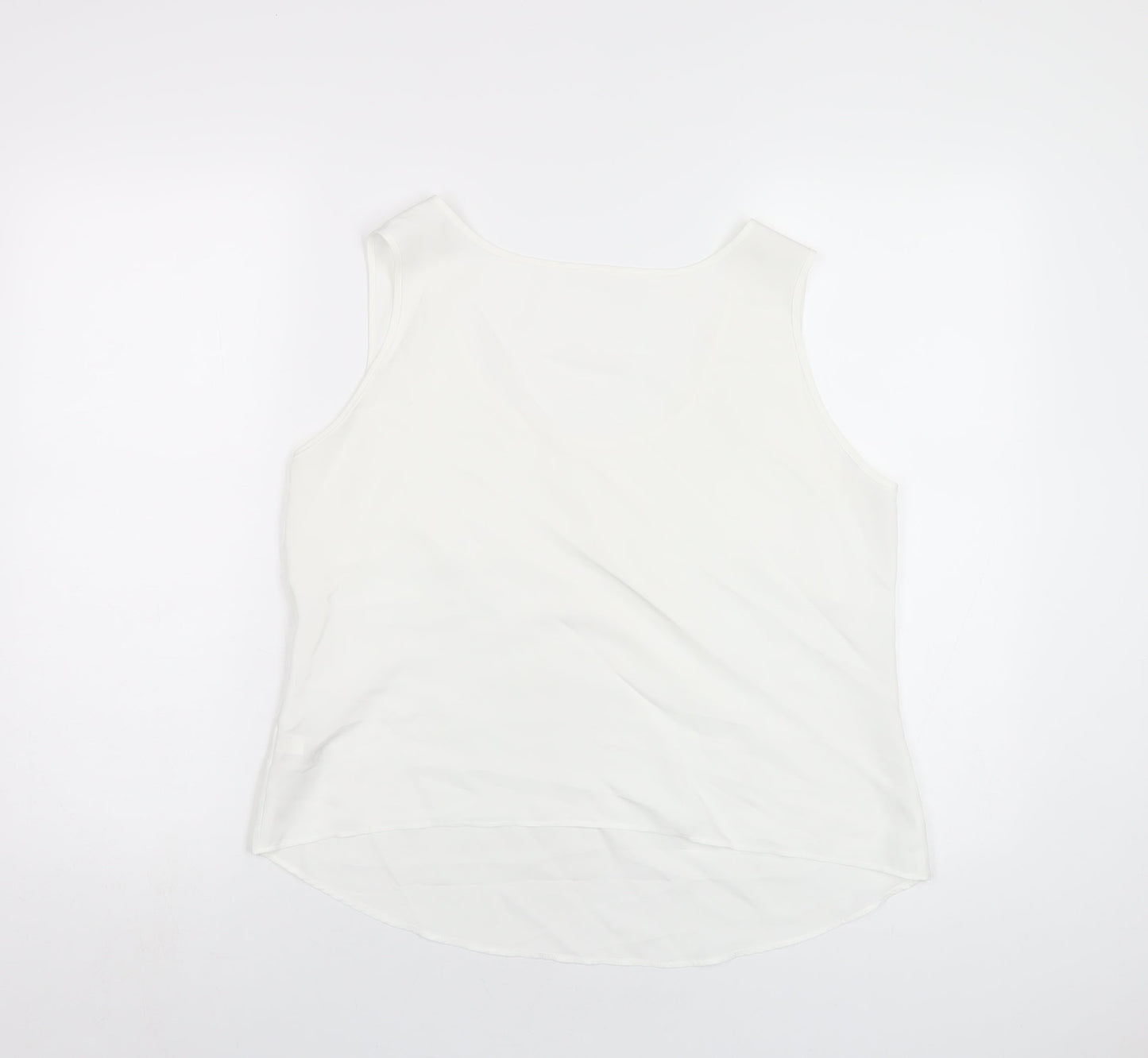 Womens UK Size 16 Marks and Spencer White Basic Tank