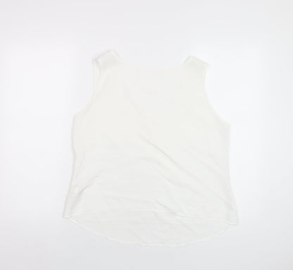 Womens UK Size 16 Marks and Spencer White Basic Tank