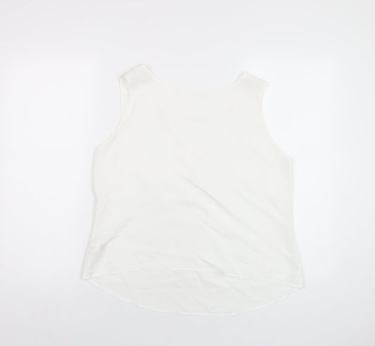 Womens UK Size 16 Marks and Spencer White Basic Tank
