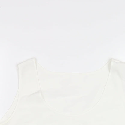 Womens UK Size 16 Marks and Spencer White Basic Tank