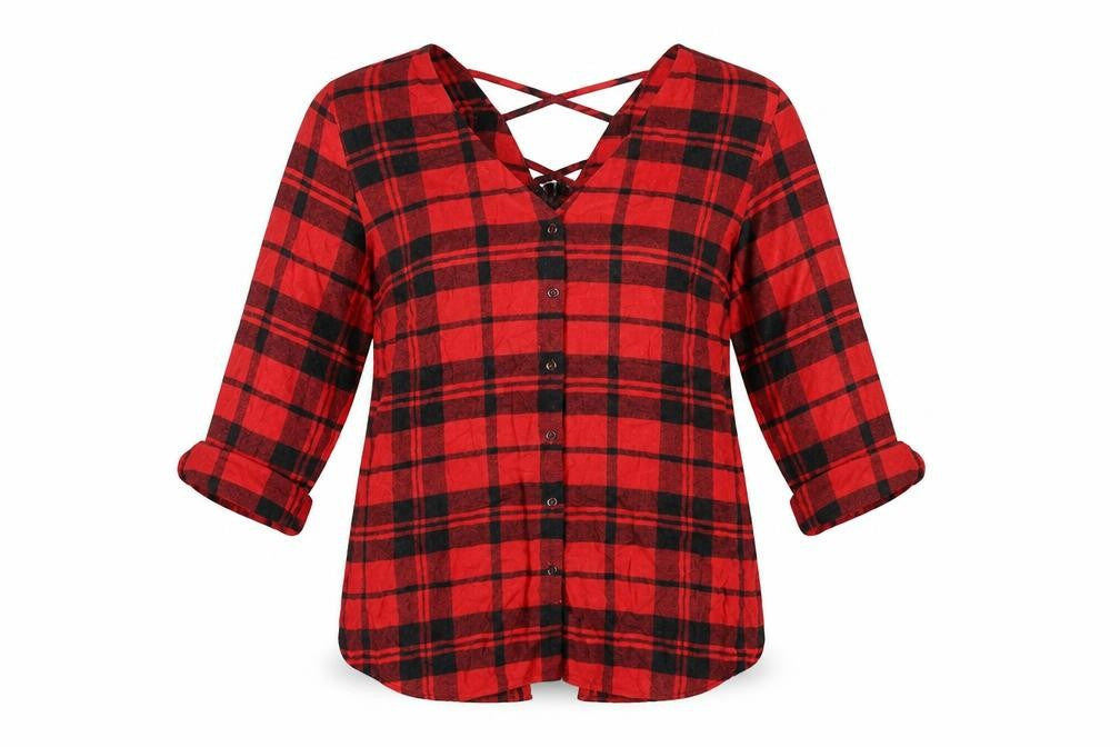 Womens UK Size 10 River Island Red Basic Button-Up