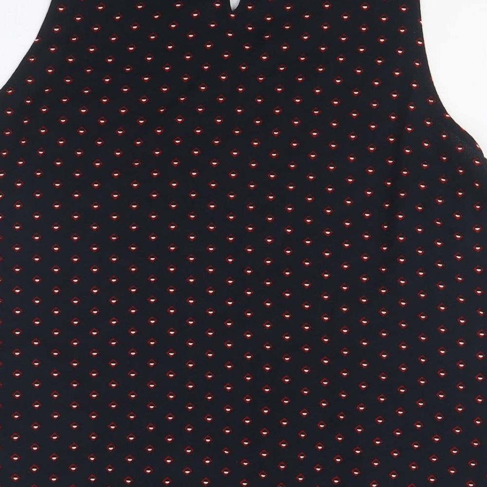 Womens UK Size L Mango Black Tunic Blouse