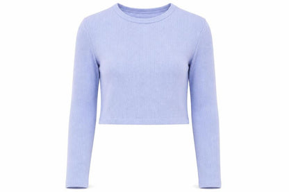 Womens UK Size M Zara Blue Cropped T-Shirt