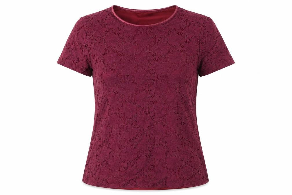 Womens UK Size S Bonmarché Red Basic T-Shirt