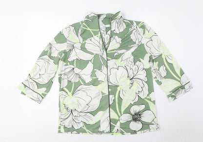 Womens UK Size L NEXT Green Tunic Blouse