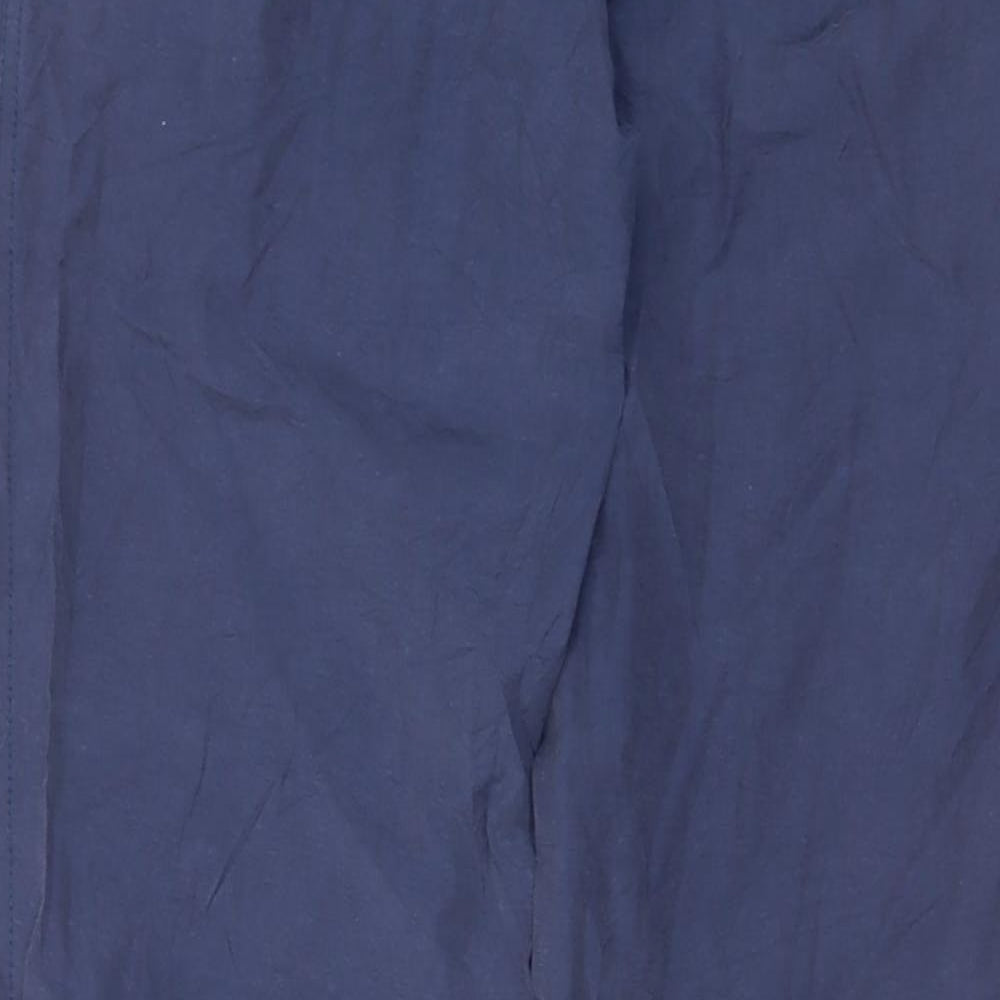 Hawkshead Womens Blue Cotton Trousers Size 12 L30 in Regular Snap