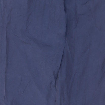Hawkshead Womens Blue Cotton Trousers Size 12 L30 in Regular Snap