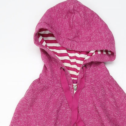 Maine Womens Pink Cotton Full Zip Hoodie Size 8 Zip