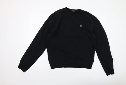 883 Police Mens Black Cotton Pullover Sweatshirt Size L