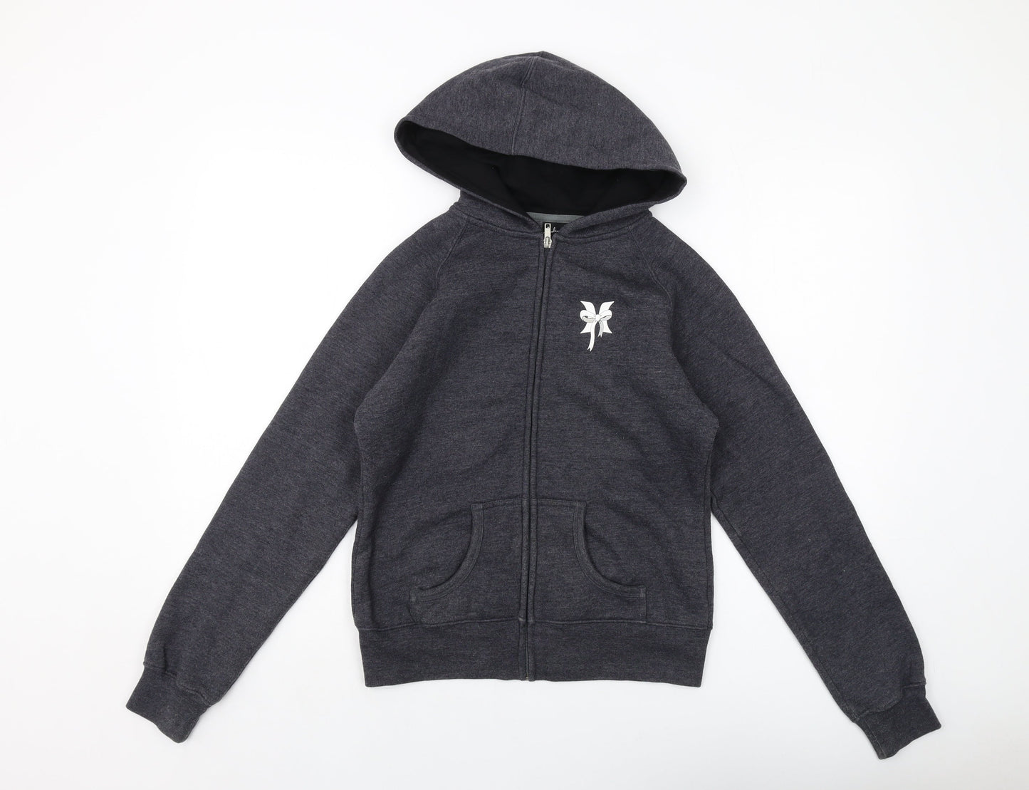 Hurley Womens Grey Cotton Full Zip Hoodie Size M Zip