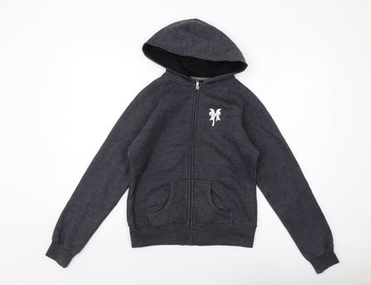 Hurley Womens Grey Cotton Full Zip Hoodie Size M Zip