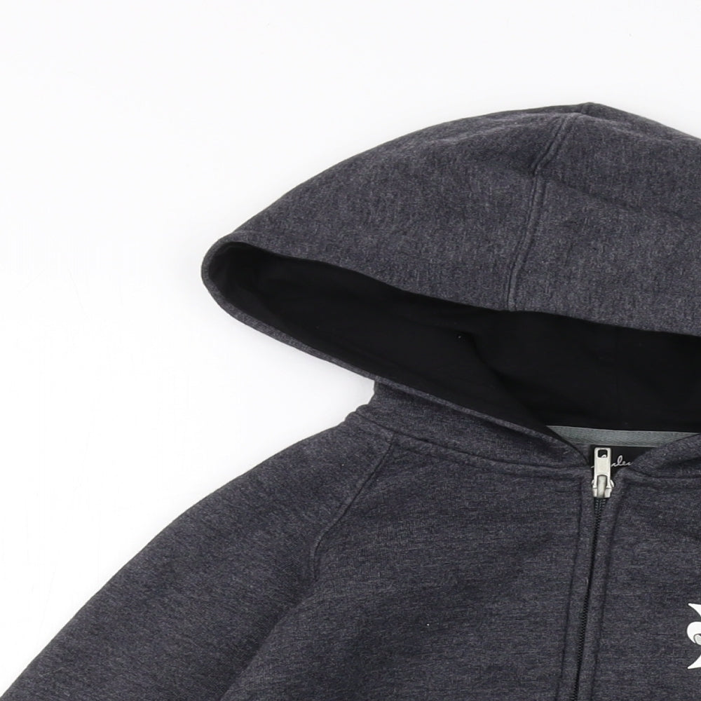 Hurley Womens Grey Cotton Full Zip Hoodie Size M Zip