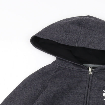 Hurley Womens Grey Cotton Full Zip Hoodie Size M Zip