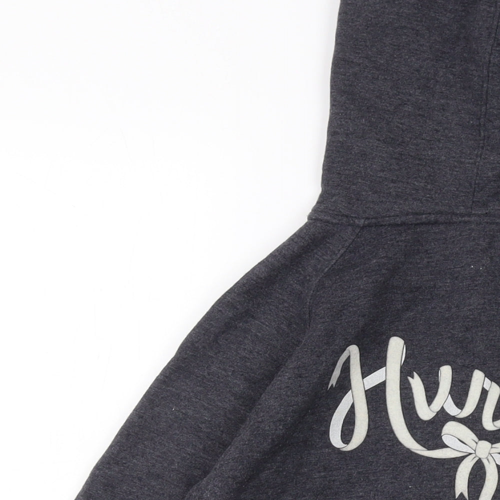 Hurley Womens Grey Cotton Full Zip Hoodie Size M Zip
