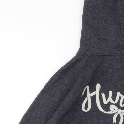 Hurley Womens Grey Cotton Full Zip Hoodie Size M Zip