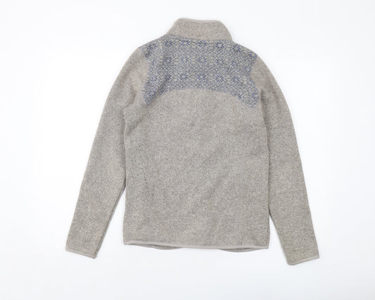 Ayacucho Womens Beige Geometric Jacket Size 8 Zip