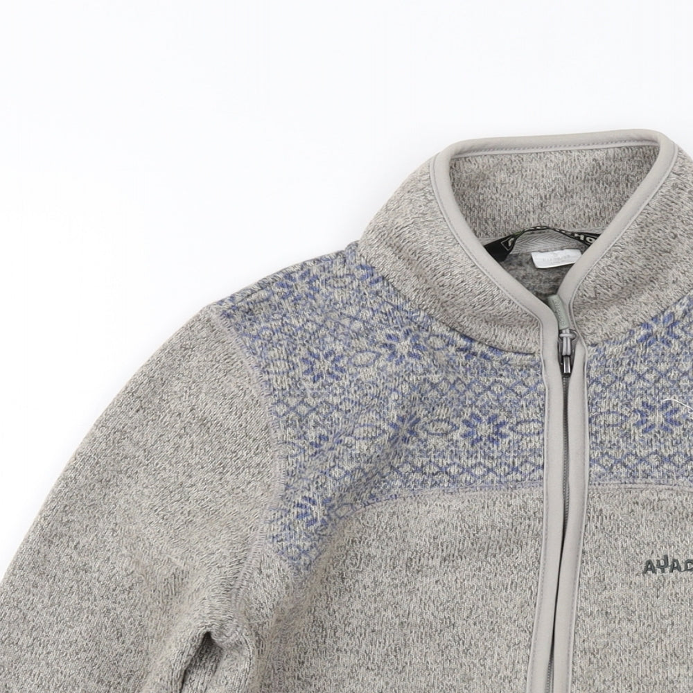 Ayacucho Womens Beige Geometric Jacket Size 8 Zip