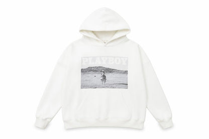 Playboy Womens White Polyester Pullover Hoodie Size 10 Pullover