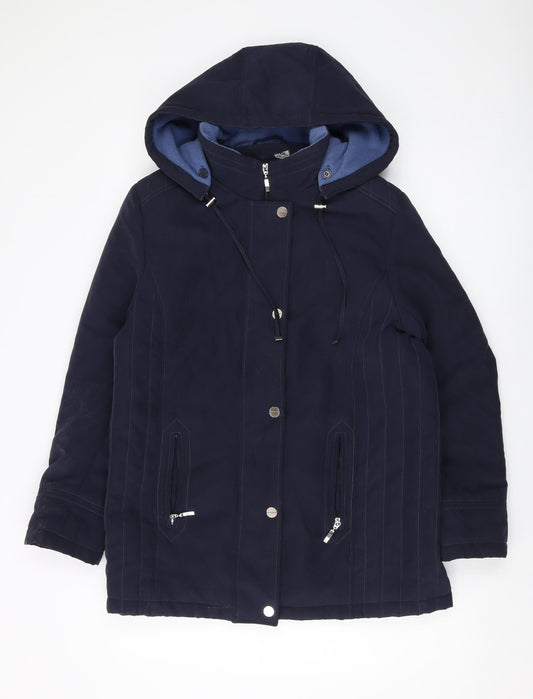 EMW Womens Blue Jacket Size 10 Zip