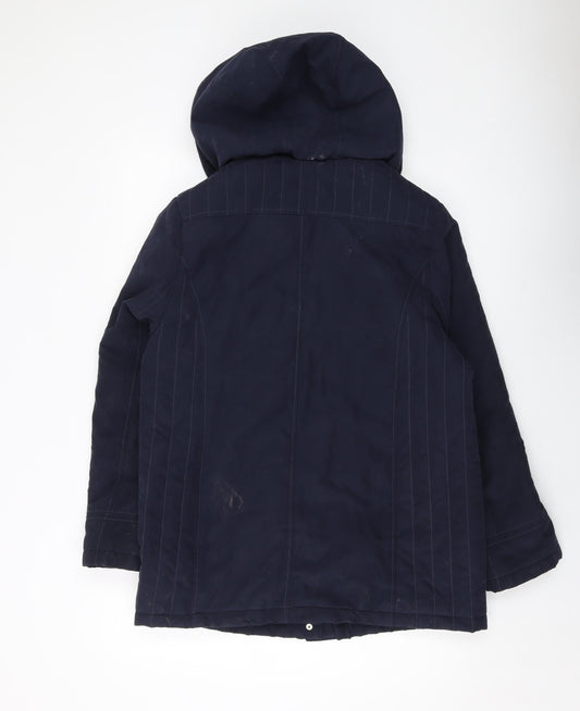 EMW Womens Blue Jacket Size 10 Zip