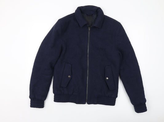 Mens UK Size S Maison Cinqcent Blue Bomber Jacket