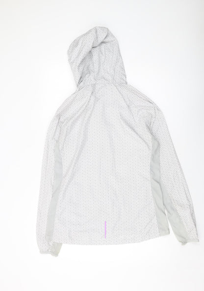 Elle Sport Womens Grey Geometric Jacket Size M Zip