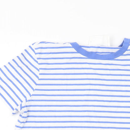 Womens UK Size M Selected Femme Blue Basic T-Shirt