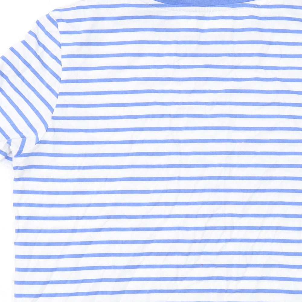 Womens UK Size M Selected Femme Blue Basic T-Shirt