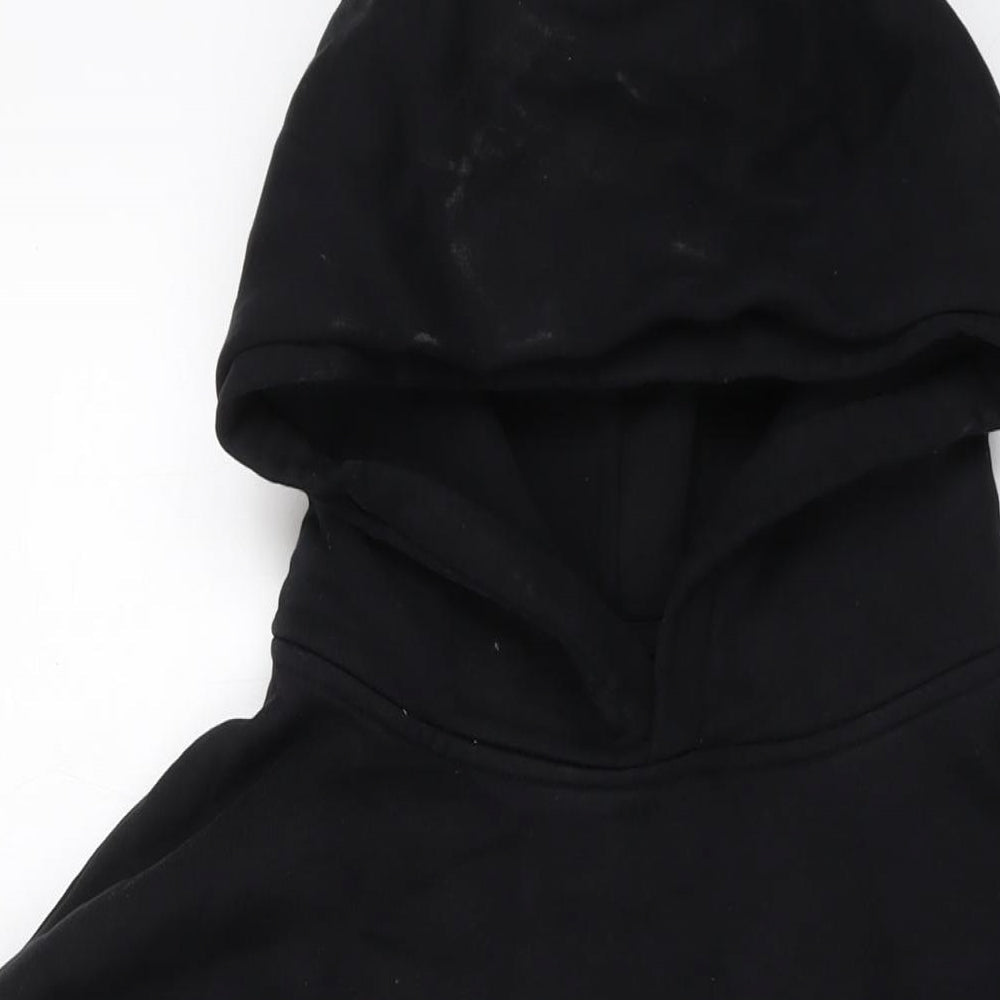 Tela Cruz Mens Black Cotton Pullover Hoodie Size L