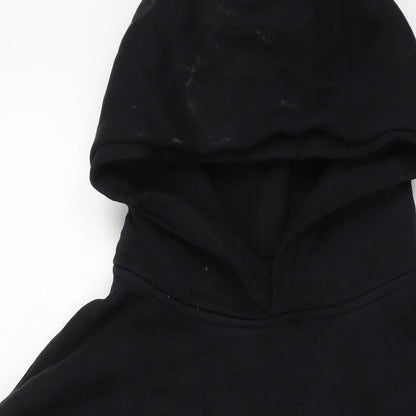 Tela Cruz Mens Black Cotton Pullover Hoodie Size L