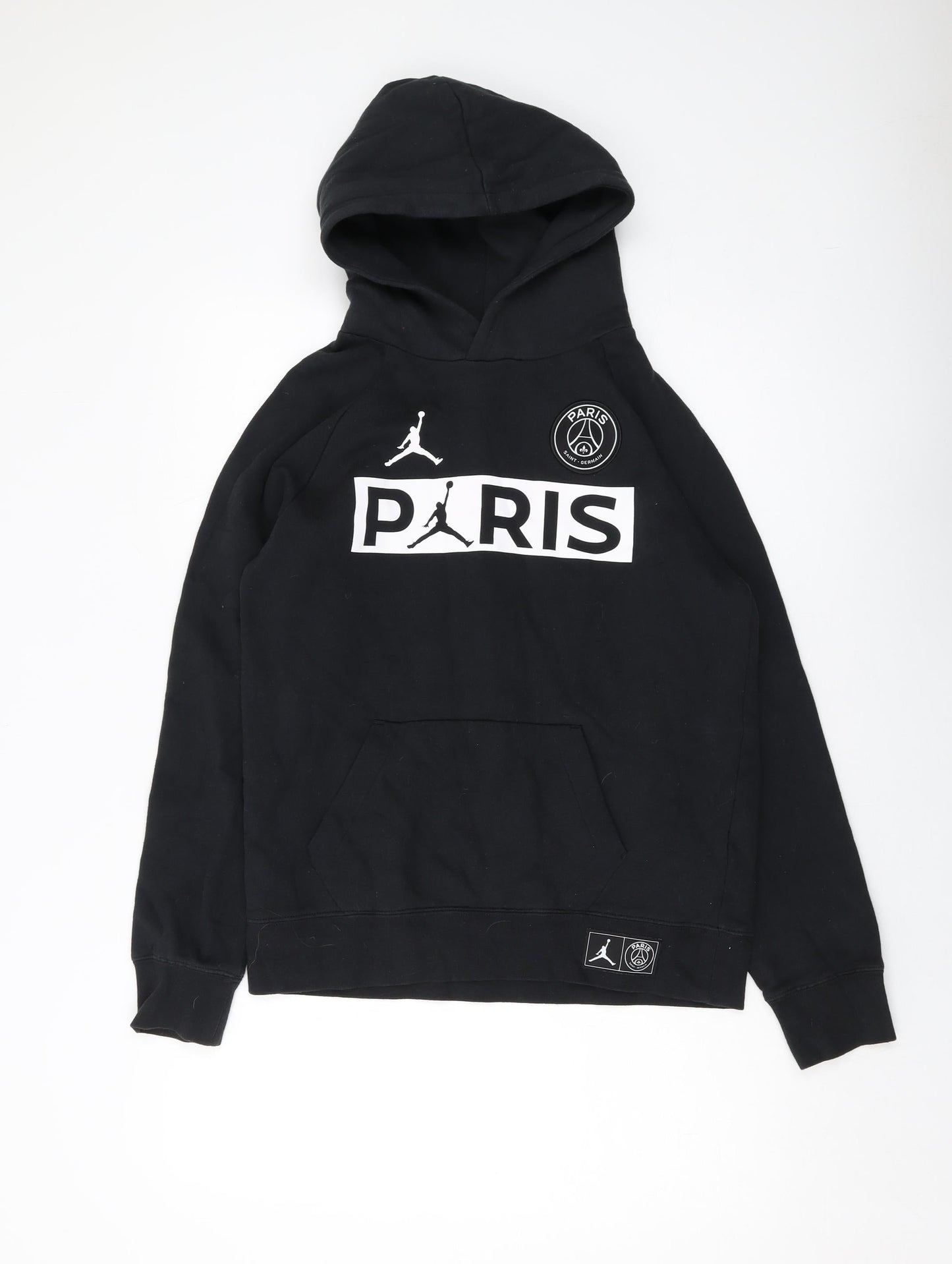 Joradan Boys Black Cotton Pullover Hoodie Size 13-14 Years Pullover - Paris Saint Germain FC