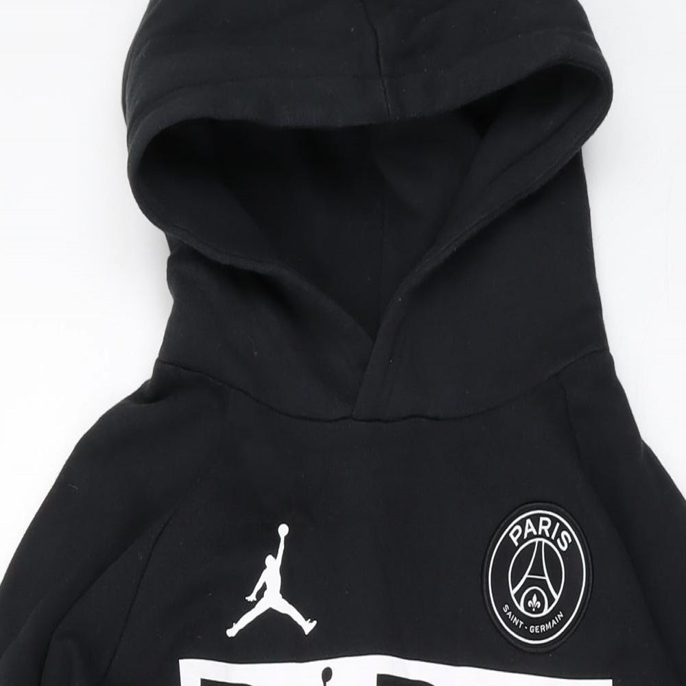 Joradan Boys Black Cotton Pullover Hoodie Size 13-14 Years Pullover - Paris Saint Germain FC