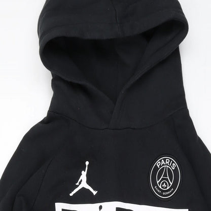 Joradan Boys Black Cotton Pullover Hoodie Size 13-14 Years Pullover - Paris Saint Germain FC