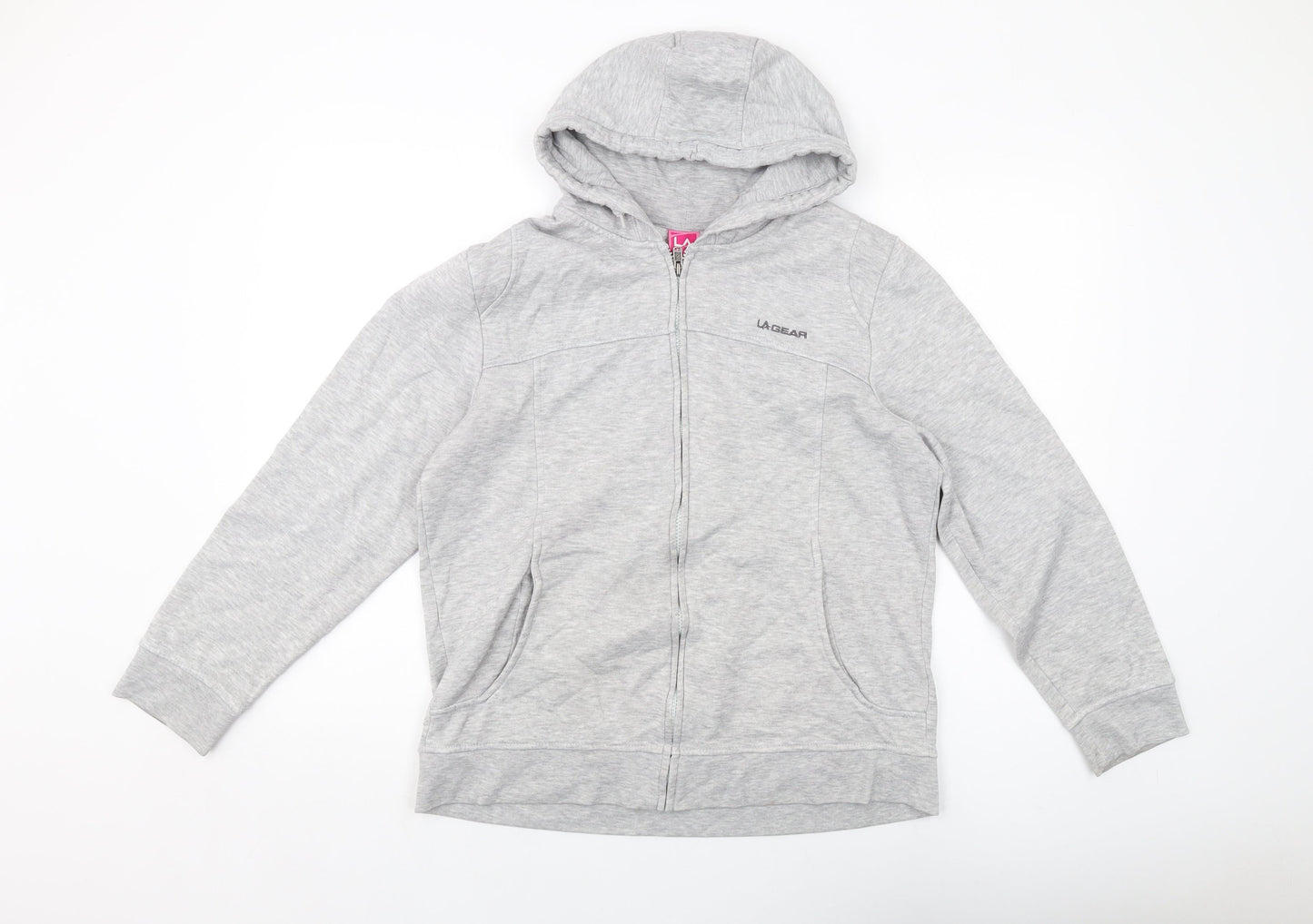 Womens UK Size 16 LA Gear Grey Full Zip Hoodie