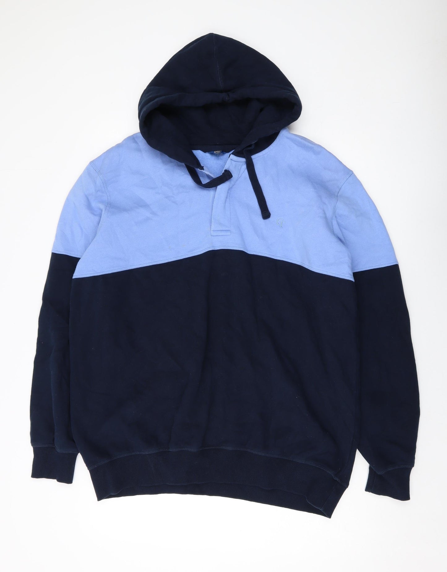 Mens UK Size XL Cotton Traders Blue Pullover Hoodie