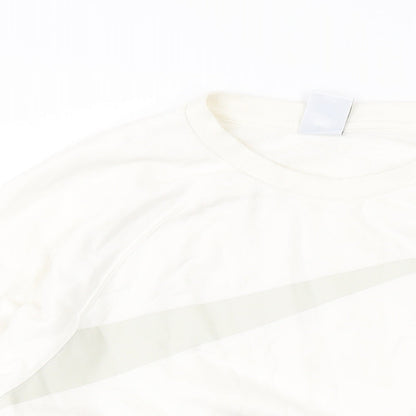 Nilke Mens Ivory Cotton Pullover Sweatshirt Size M