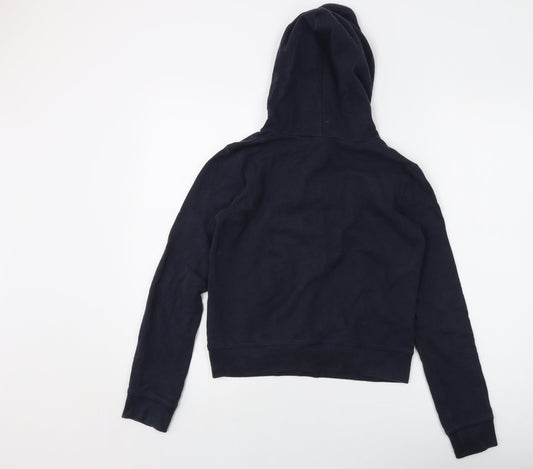 Hollister Womens Blue Cotton Pullover Hoodie Size XS Pullover