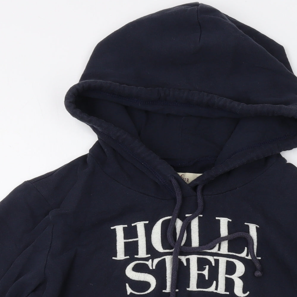 Hollister Womens Blue Cotton Pullover Hoodie Size XS Pullover