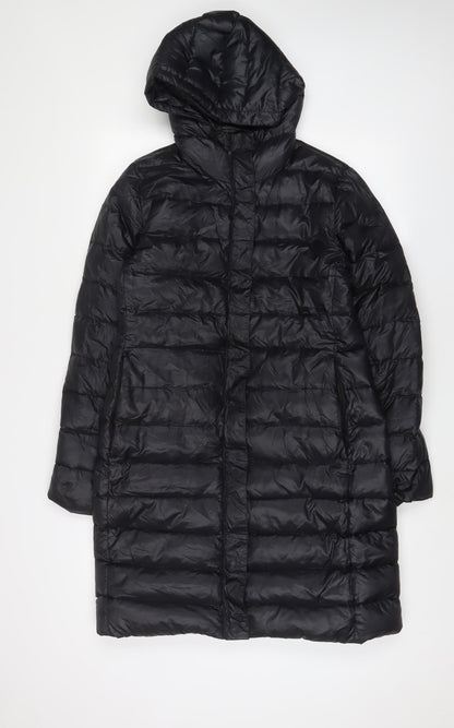 Joseph Womens Black Puffer Jacket Coat Size 10 Zip