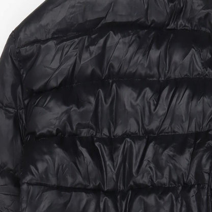 Joseph Womens Black Puffer Jacket Coat Size 10 Zip