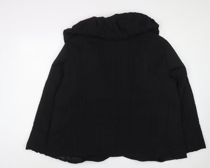 Jean Marc Phillips Womens Black Jacket Coat Size 8 Button