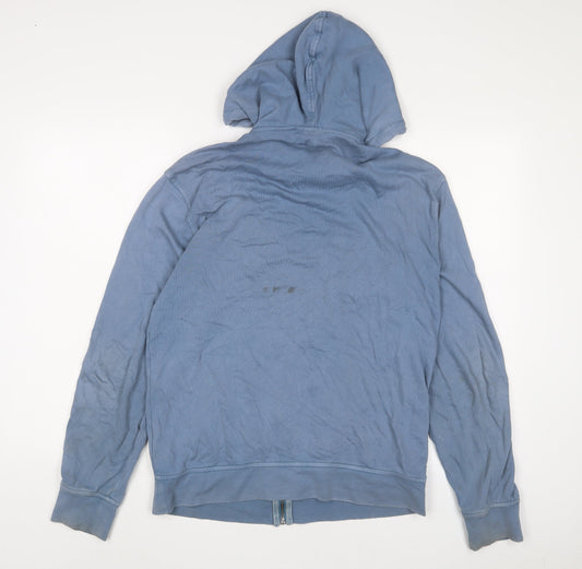 Timberland Mens Blue Cotton Full Zip Hoodie Size S