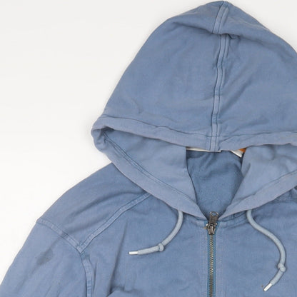 Timberland Mens Blue Cotton Full Zip Hoodie Size S