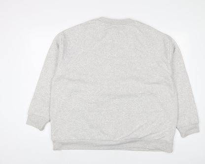 Back view of Mickey Mouse women’s grey cotton pullover sweatshirt, size UK 20, pullover - christmas