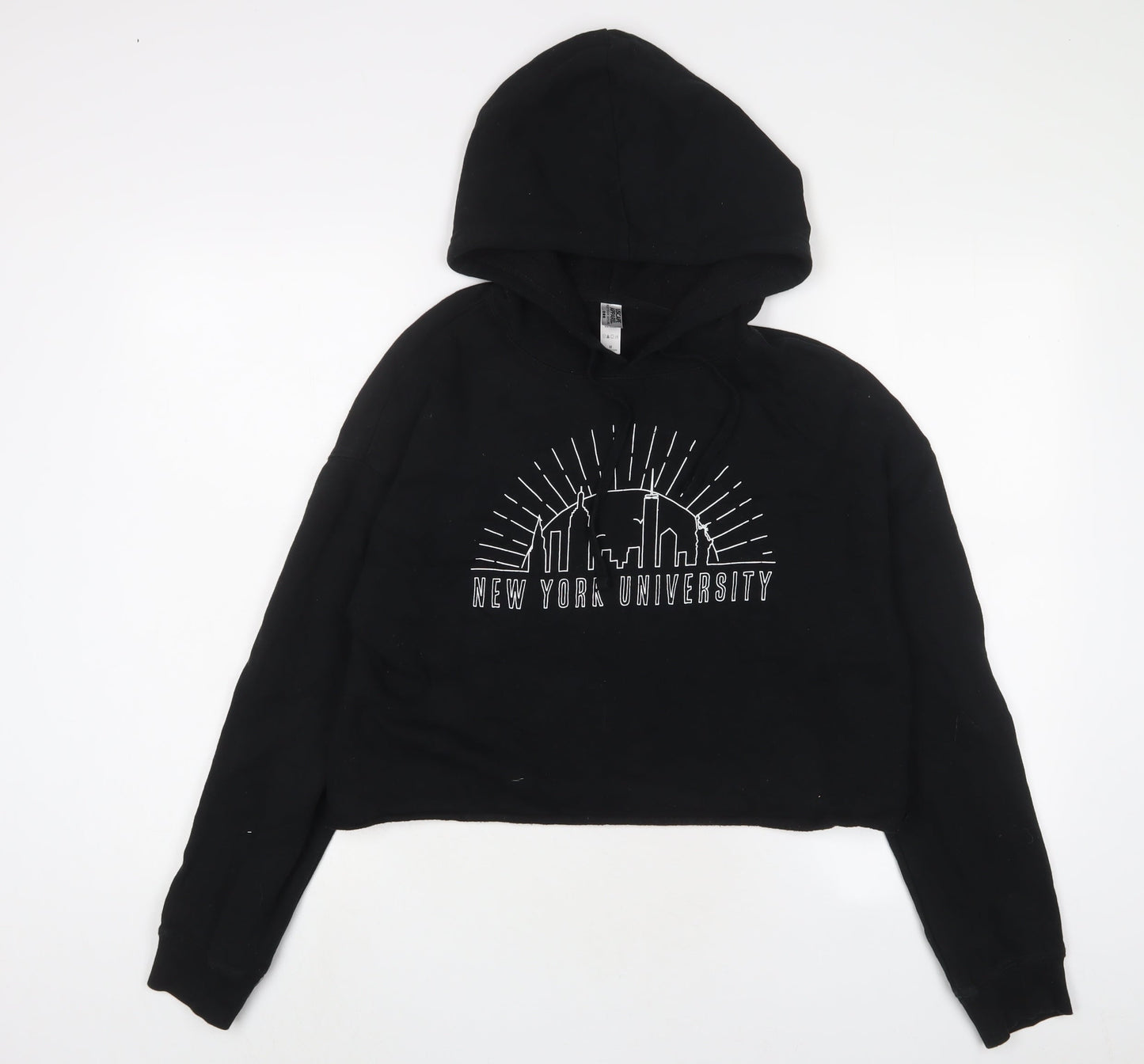 USCAPE APPAREL Womens Black Cotton Pullover Hoodie Size M Pullover - New York University