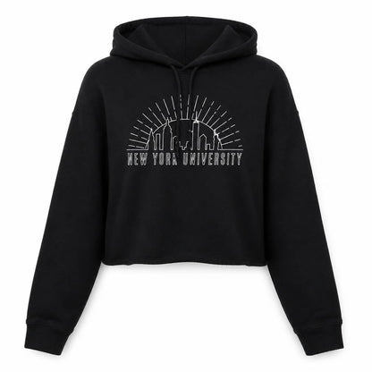 USCAPE APPAREL Womens Black Cotton Pullover Hoodie Size M Pullover - New York University