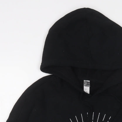 USCAPE APPAREL Womens Black Cotton Pullover Hoodie Size M Pullover - New York University